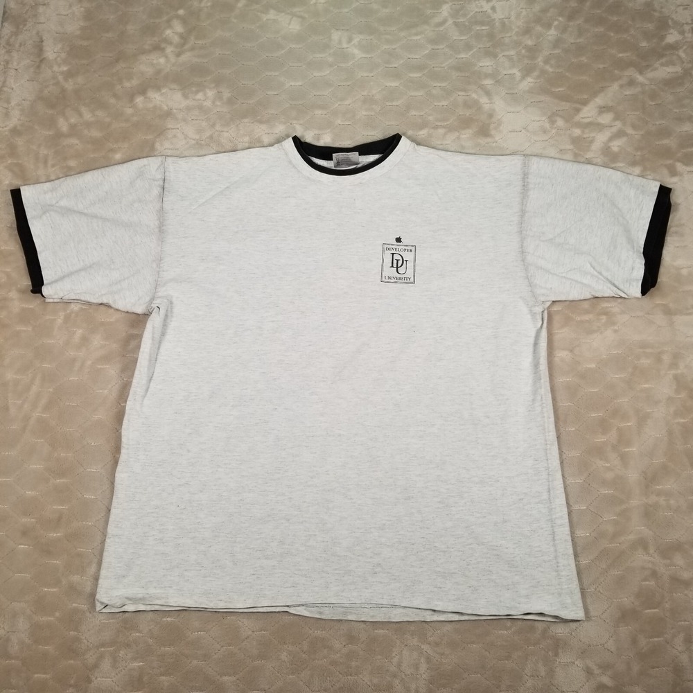 VTG Apple  Developer University Shirt 90s Apple Newton Back Hit‎ Sz XL Oneita
